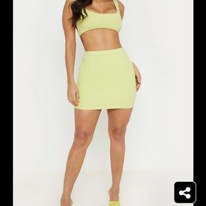 Two piece lime green set